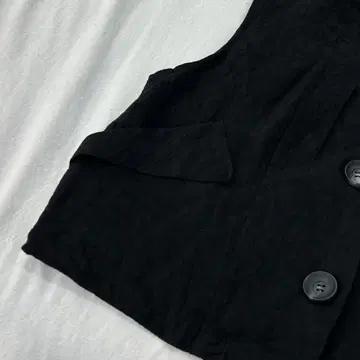 일본빈티지 그런지 고스 블랙 레이어드 가을 후드 버튼 조끼 자켓 5