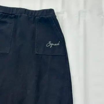 일본빈티지 Y2K 레터링 트레이닝 자수 데일리 롱 일자핏 도톰 스커트 4