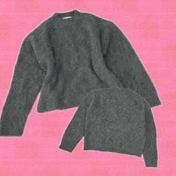 일본빈티지 앙고라st Y2K 시크 락 오버핏 그레이 니트 2