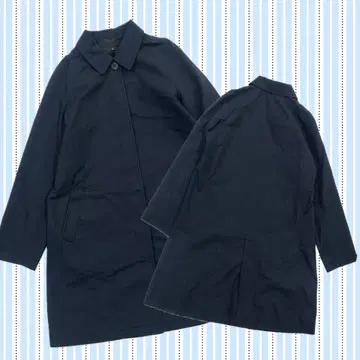 일본 유니클로 네이비 트랜치코트 아메카지 베이직 카라 코트 2