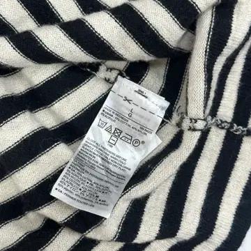일본 gap 스트라이프 단가라 시크 Y2K u넥 블랙베이지 루즈핏 가디건 7