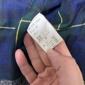 일제 소가죽카라 체크코트 사이즈 105-110 6