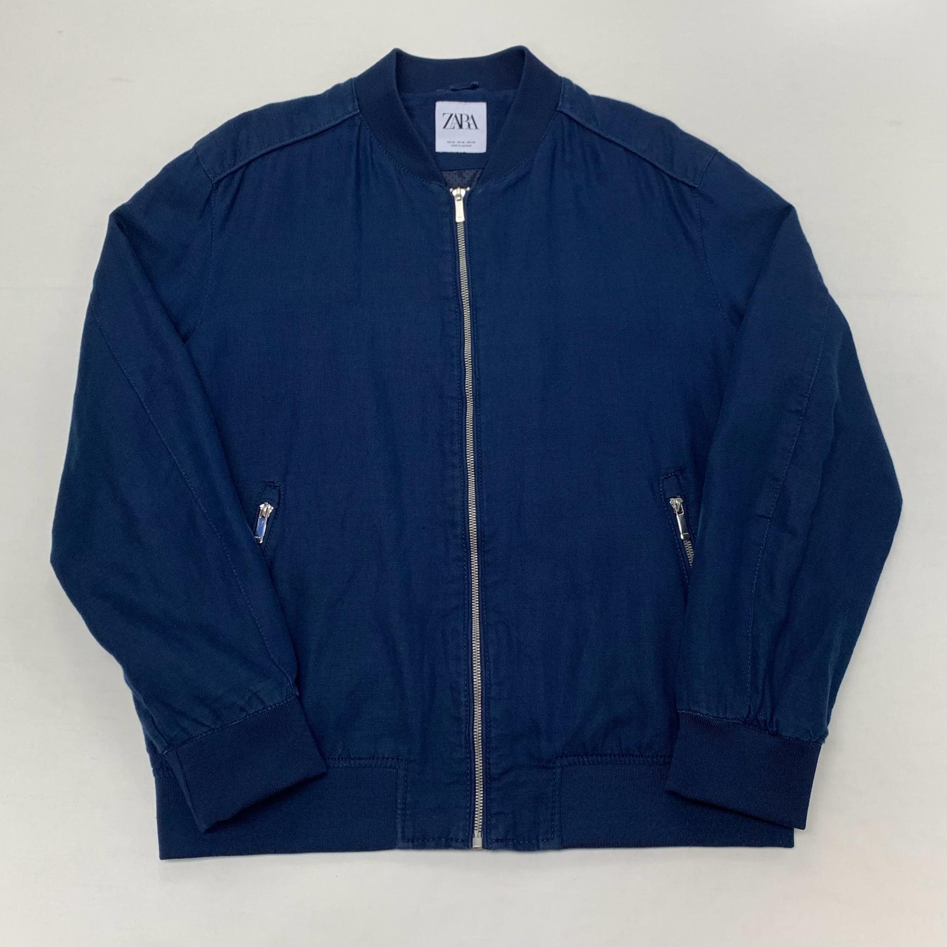 ZARA 자라 린넨 블루종 자켓 (XL) 2