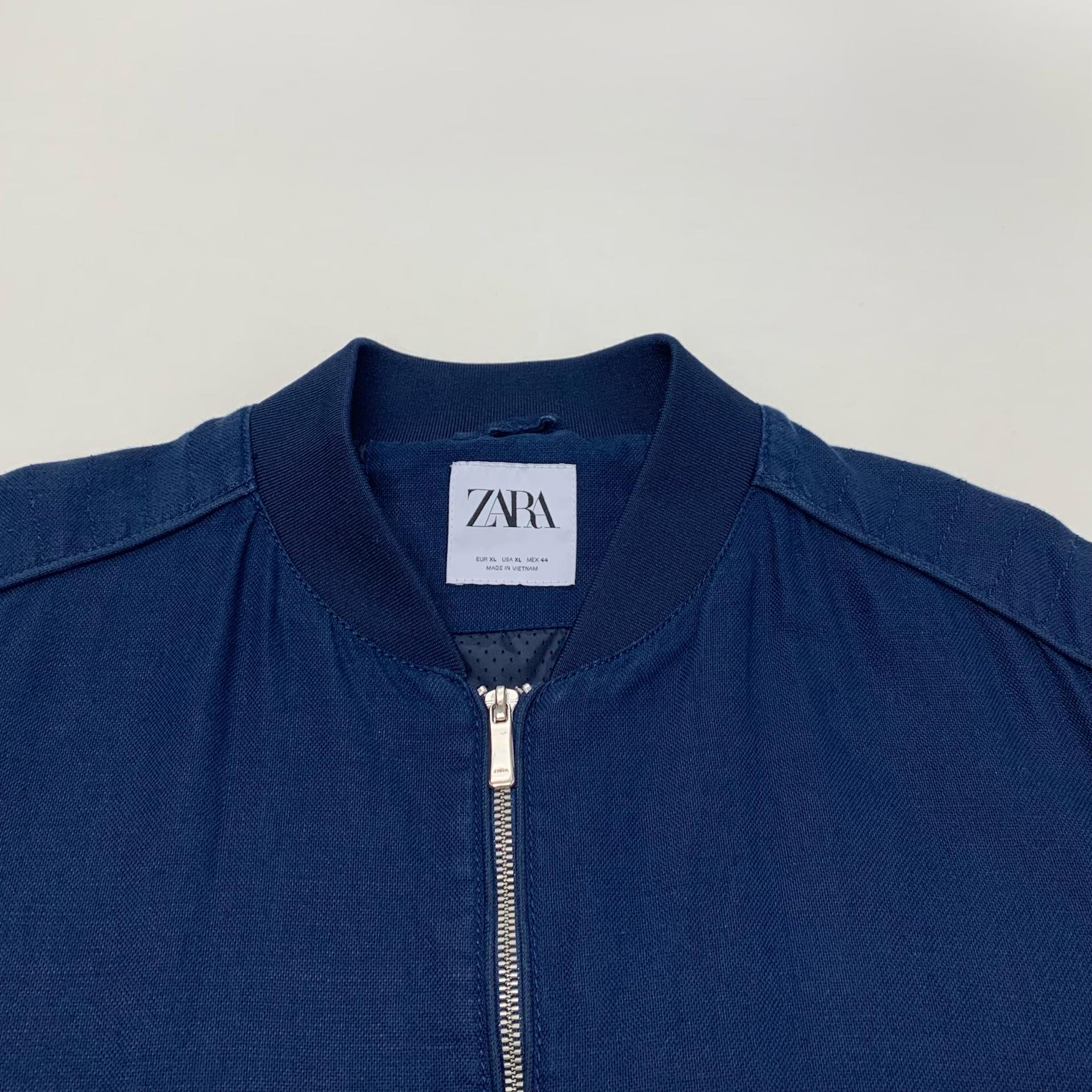 ZARA 자라 린넨 블루종 자켓 (XL) 3
