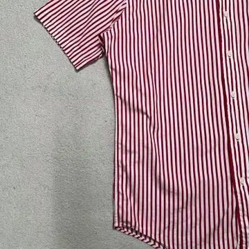 폴로랄프로렌 레드-화이트 스트라이프 패턴 반팔 버튼 다운셔츠 M 4