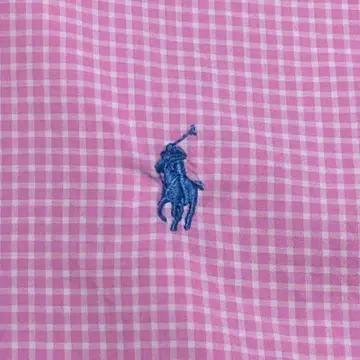 폴로랄프로렌 핑크 깅엄 체크 버튼 다운 긴팔 셔츠 OS 3