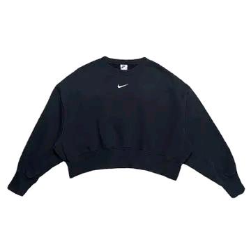NIKE 센터 스우시 크루넥 스웻셔츠 블랙 S 2