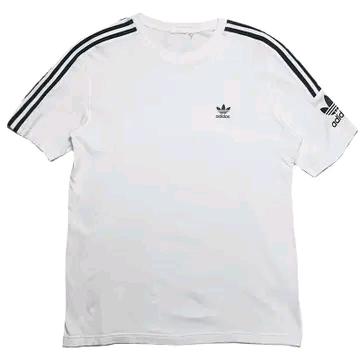 ADIDAS 유로파 스트라이프 티셔츠 화이트 M 2