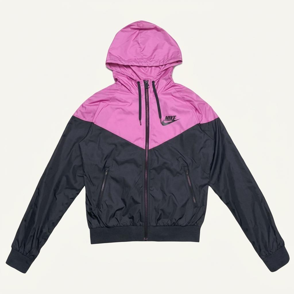 NIKE 윈드러너 블랙 & 핑크 L 1