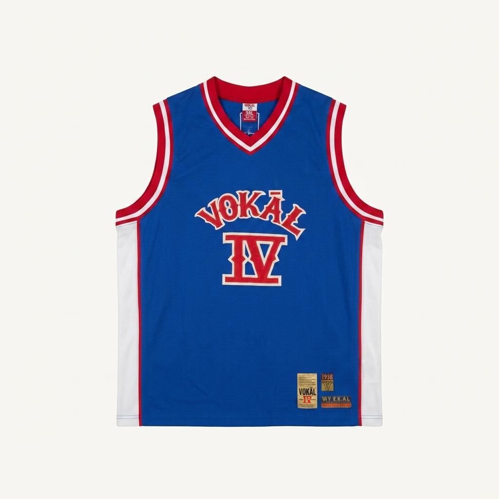 Vokal 1876 빈티지 농구 져지 유니폼 2XL-3XL 1