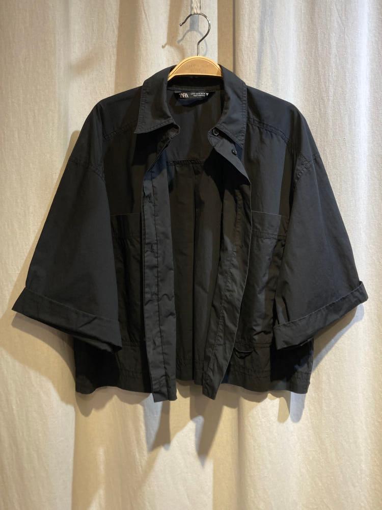 ZARA 숏 블랙 셔츠 5