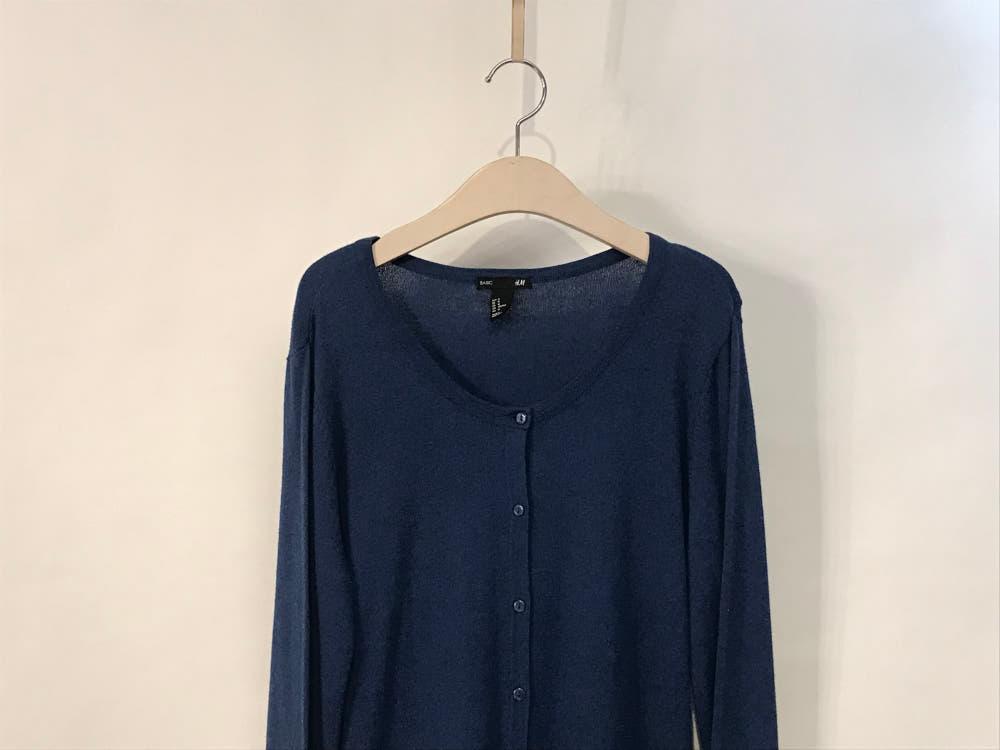 H&M 베이직 면 블루 가디건 4