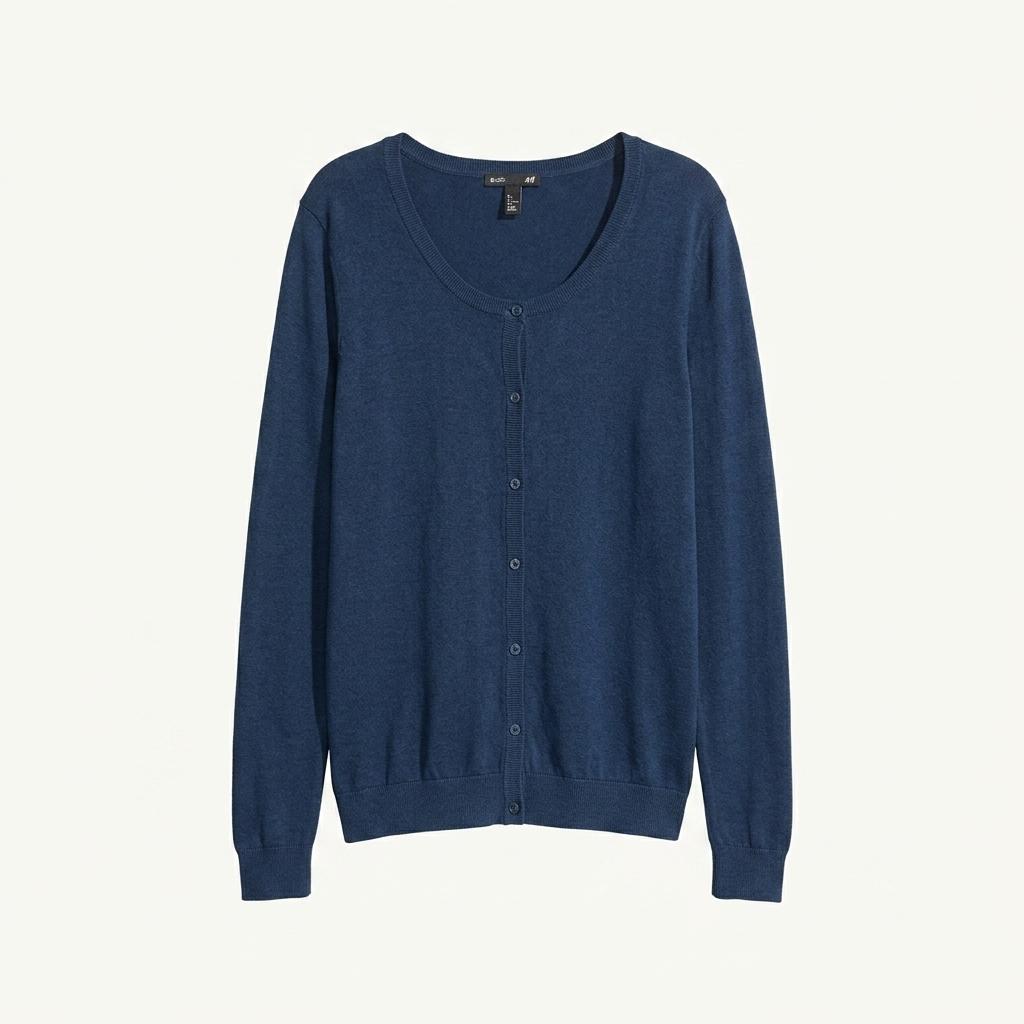 H&M 베이직 면 블루 가디건 1