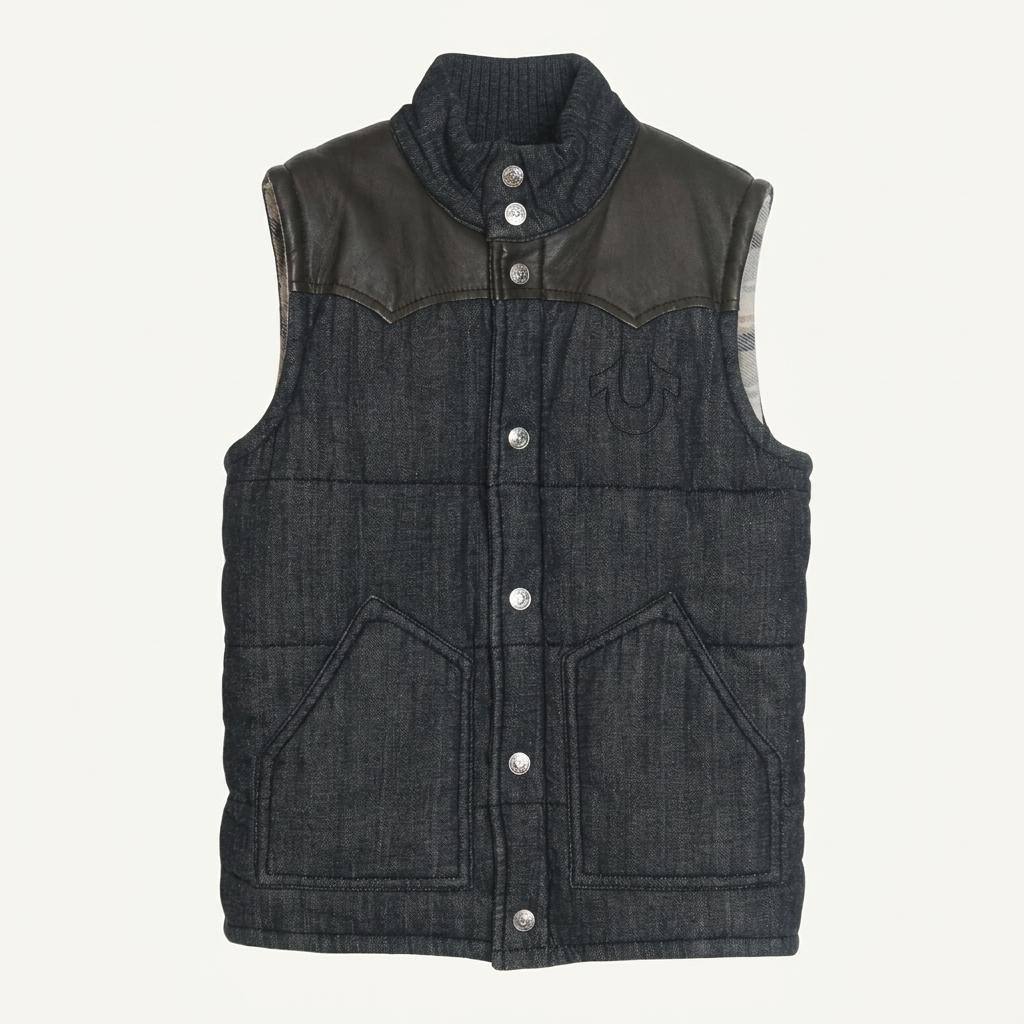 트루릴리젼 양가죽 배색 패딩 베스트 1