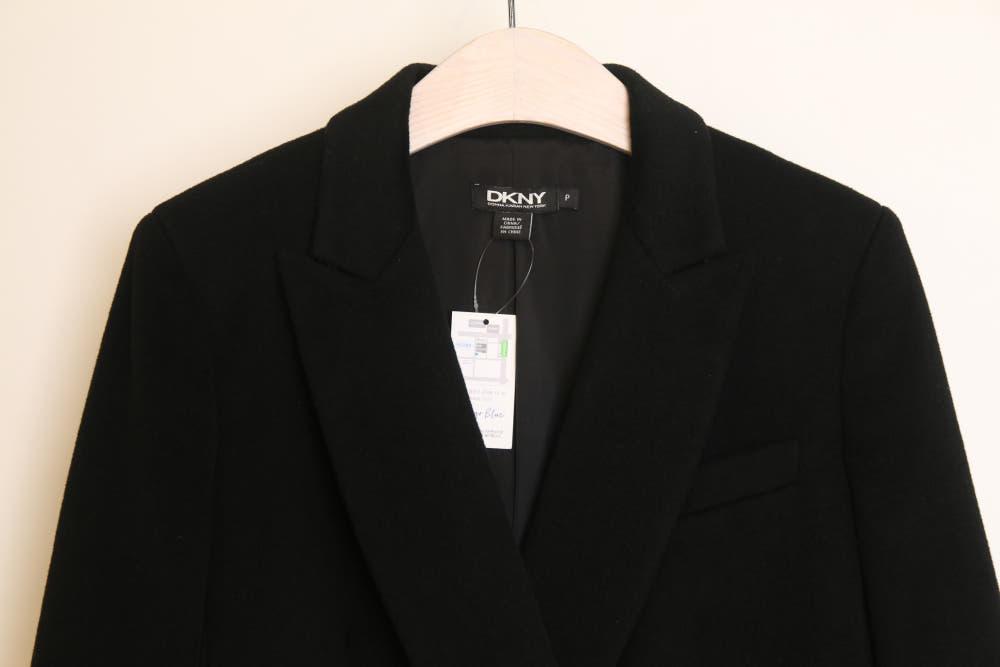 DKNY 블랙 더블 캐시미어 울 코트 3