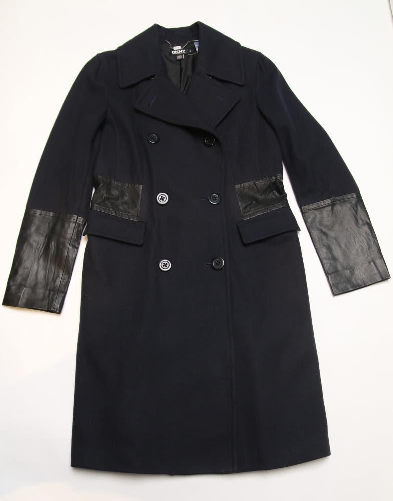 DKNY 양가죽 패치 울 코트 1557 2