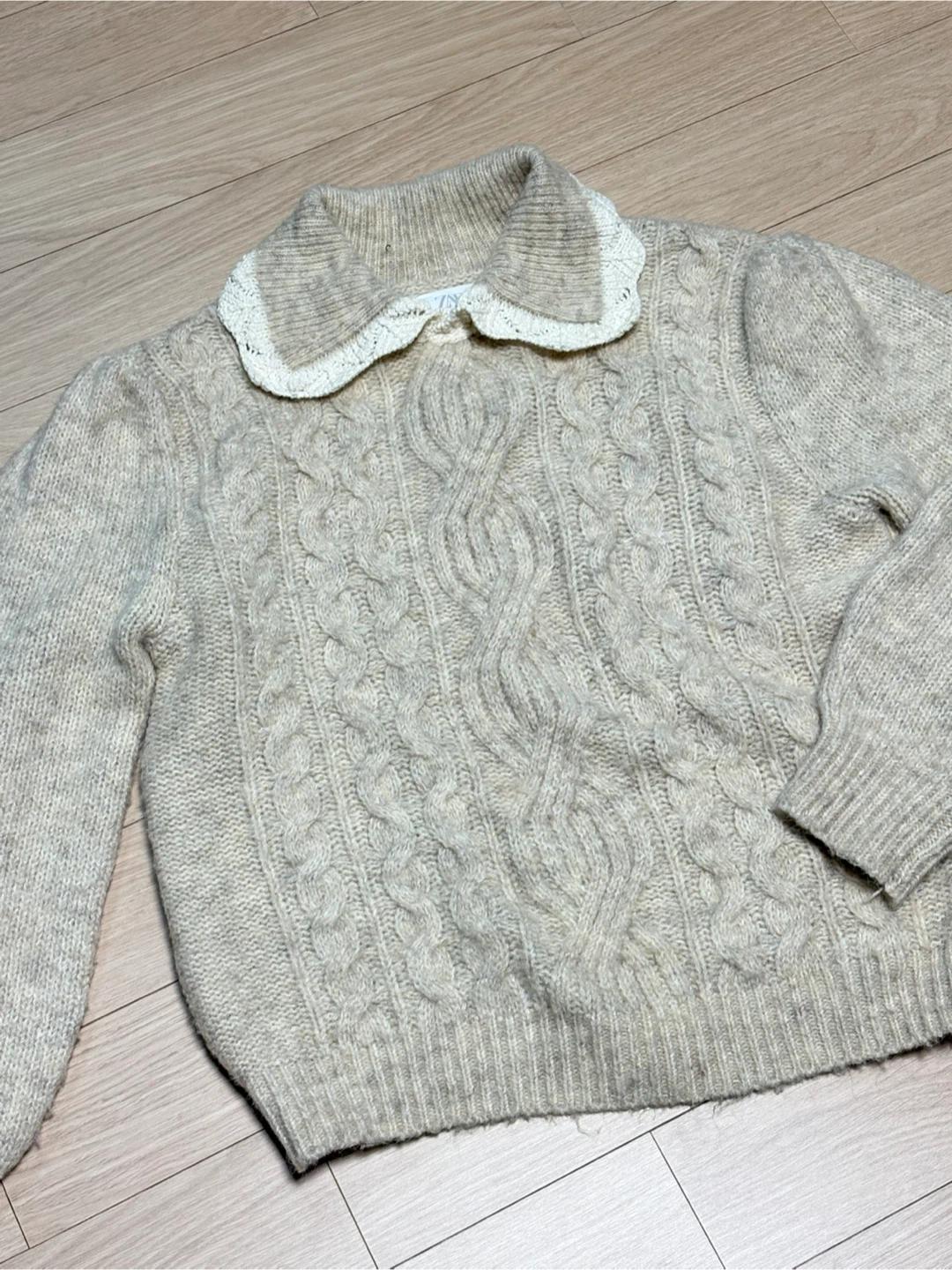 ZARA 카라 꽈배기 니트 2