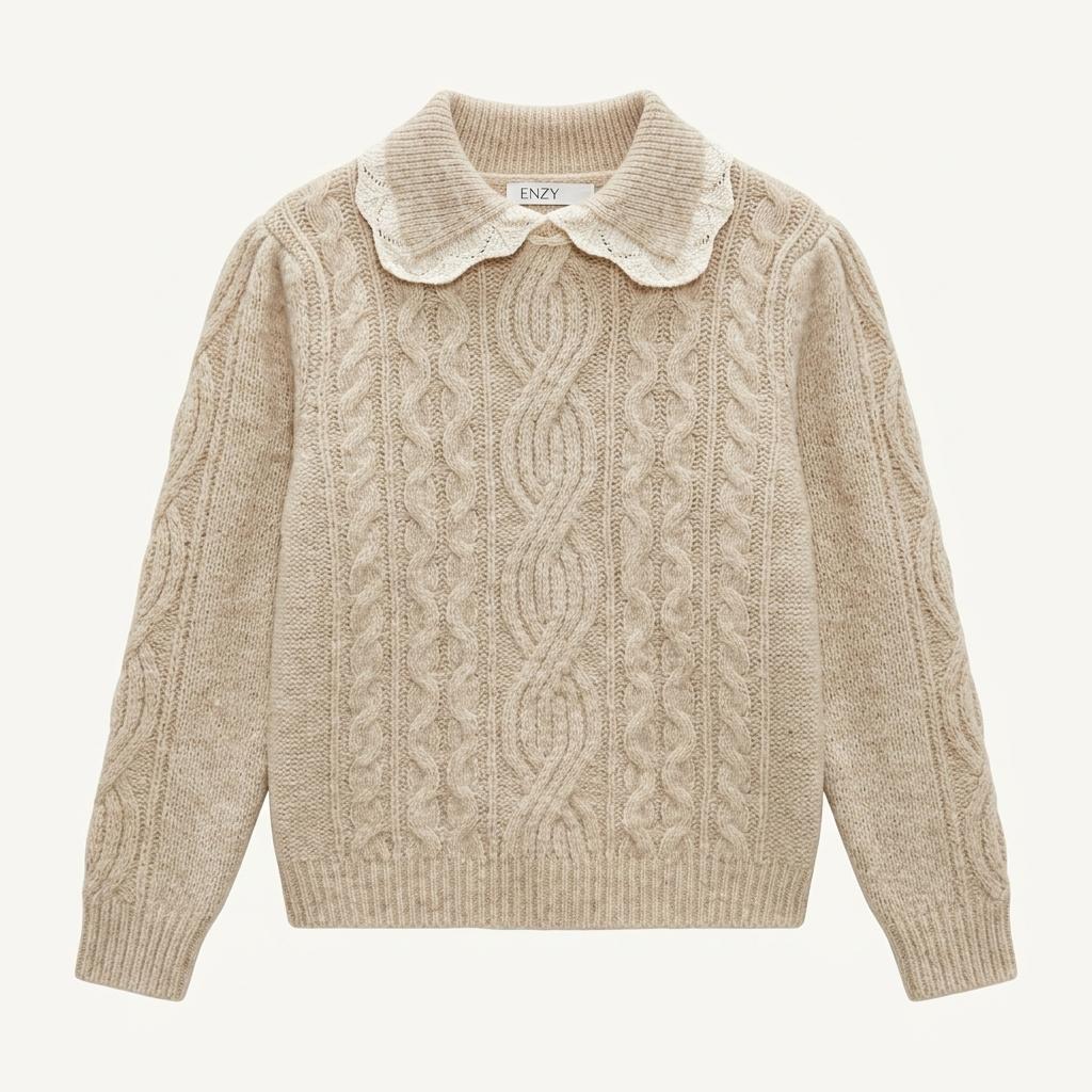 ZARA 카라 꽈배기 니트 1