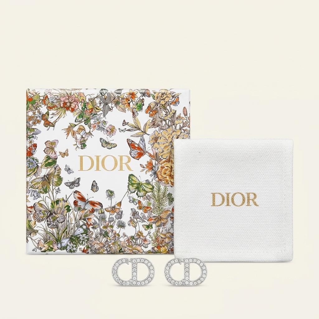 디올 CD 로고 크리스탈 이어링