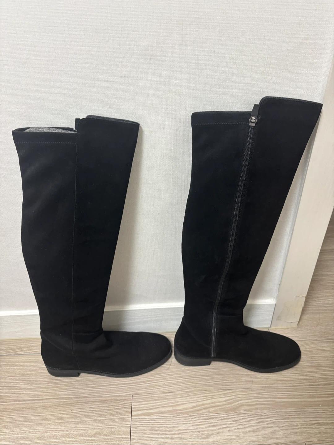(새상품)엘칸토 3cm 니하이 여성 스웨이드 부츠 사이즈250 (LCWL48J94C)
