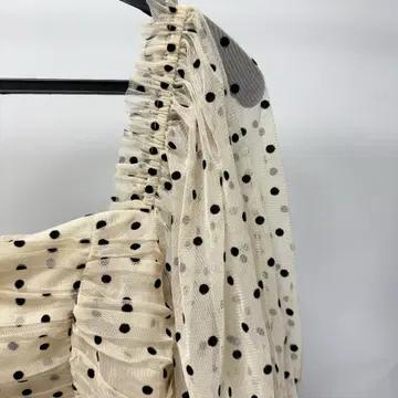 H&M 매쉬 도트 크롭 블라우스 8