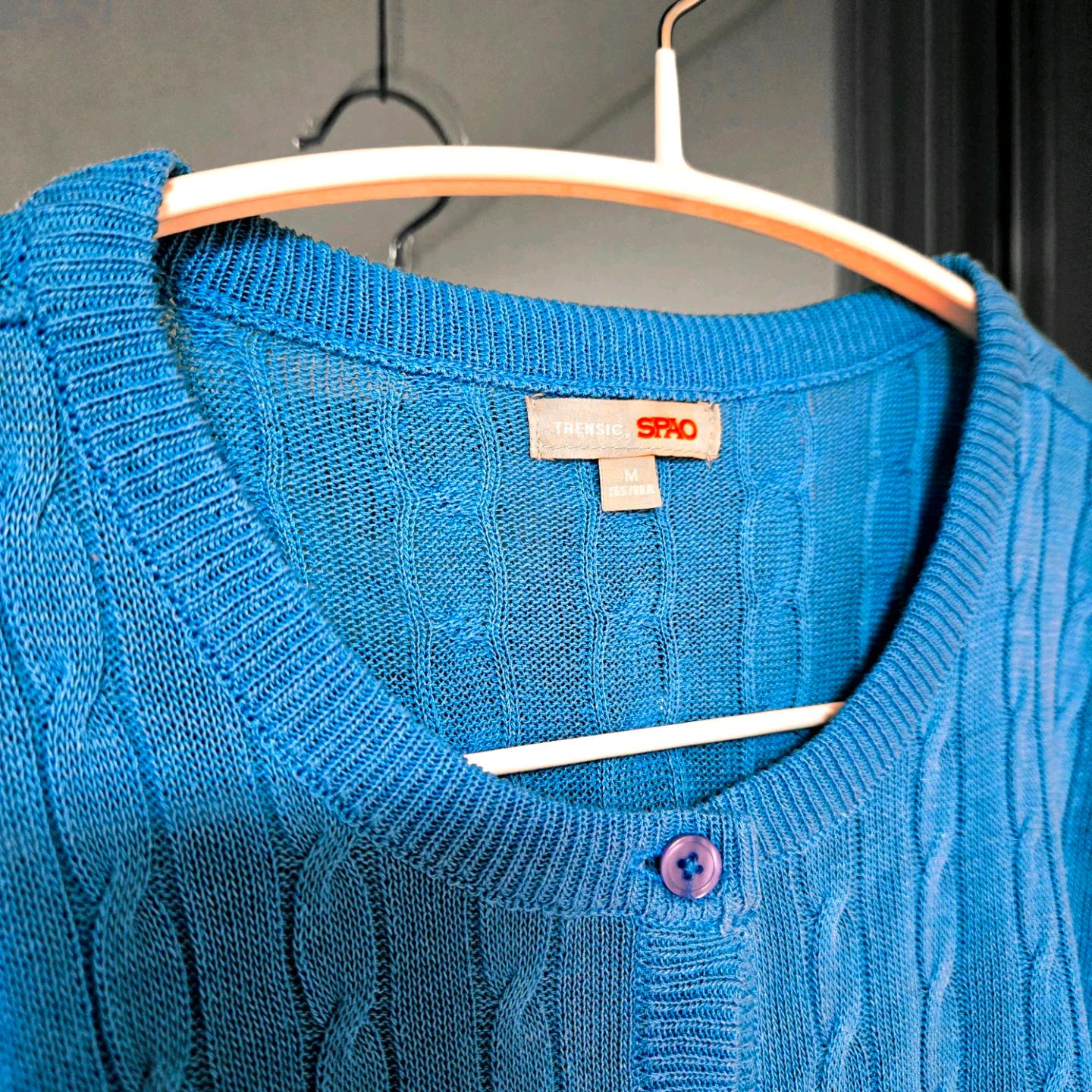 스파오 블루 반팔 가디건 5