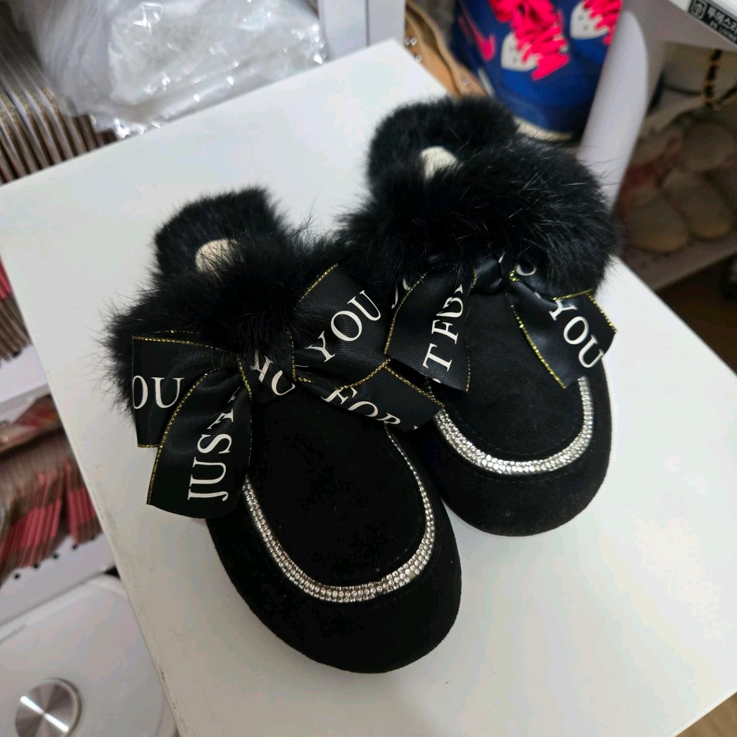 블랙 토끼털 뮬 2