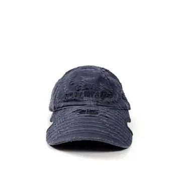 [5% 할인] [M] 발렌시아가 23ss 데님 엠브로이드 디스트로이드 볼캡 모자 블루 2