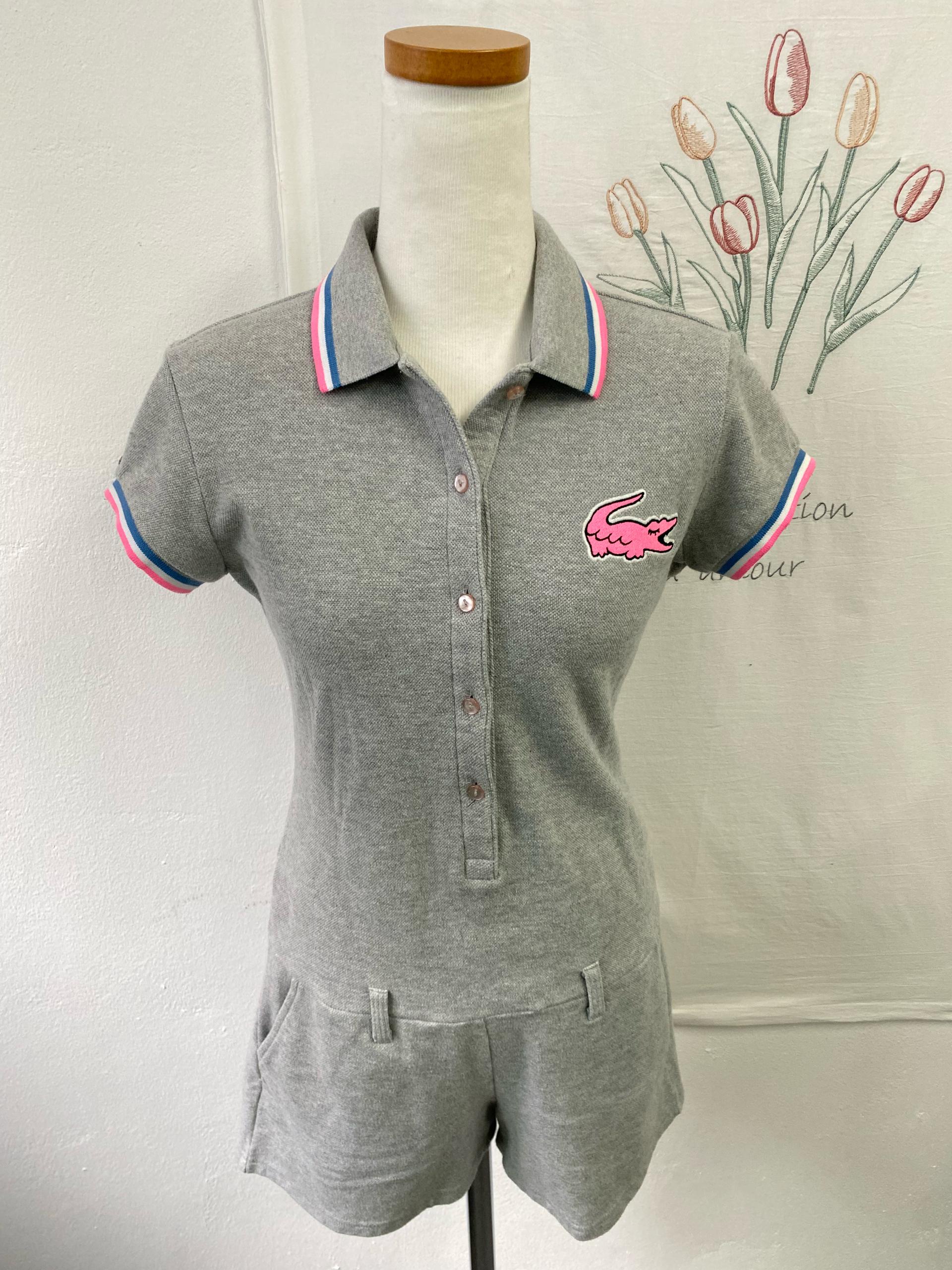 라코스테 여성 그레이 폴로 점프수트 XS 6