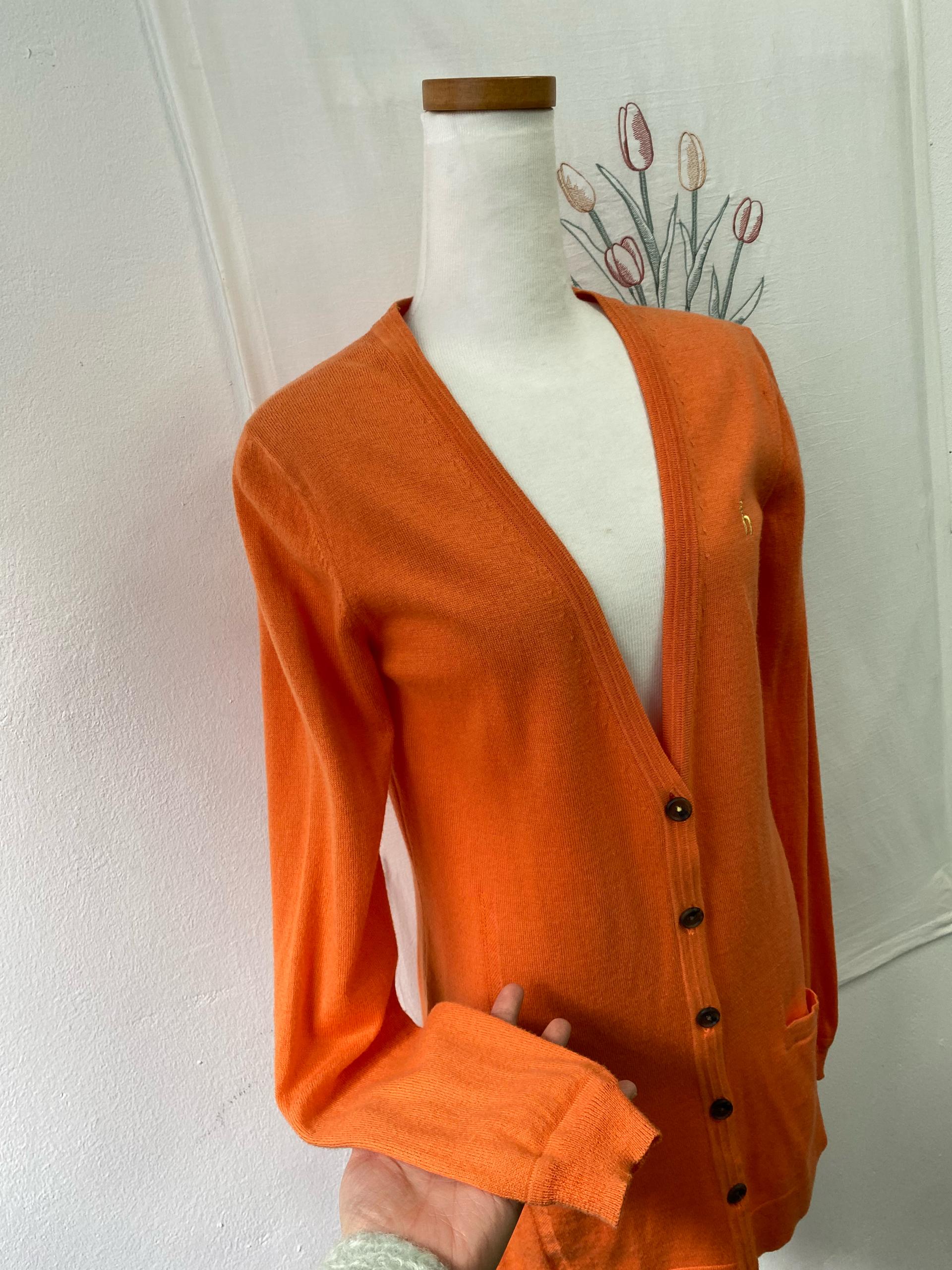 헤지스 오렌지색 여성 클래식 가디건 S 4