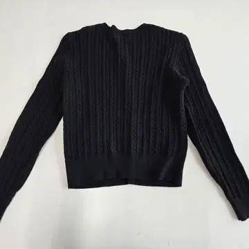 폴로 랄프로렌 우먼스 크롭 꽈배기 니트 가디건 블랙 XL/TG 3