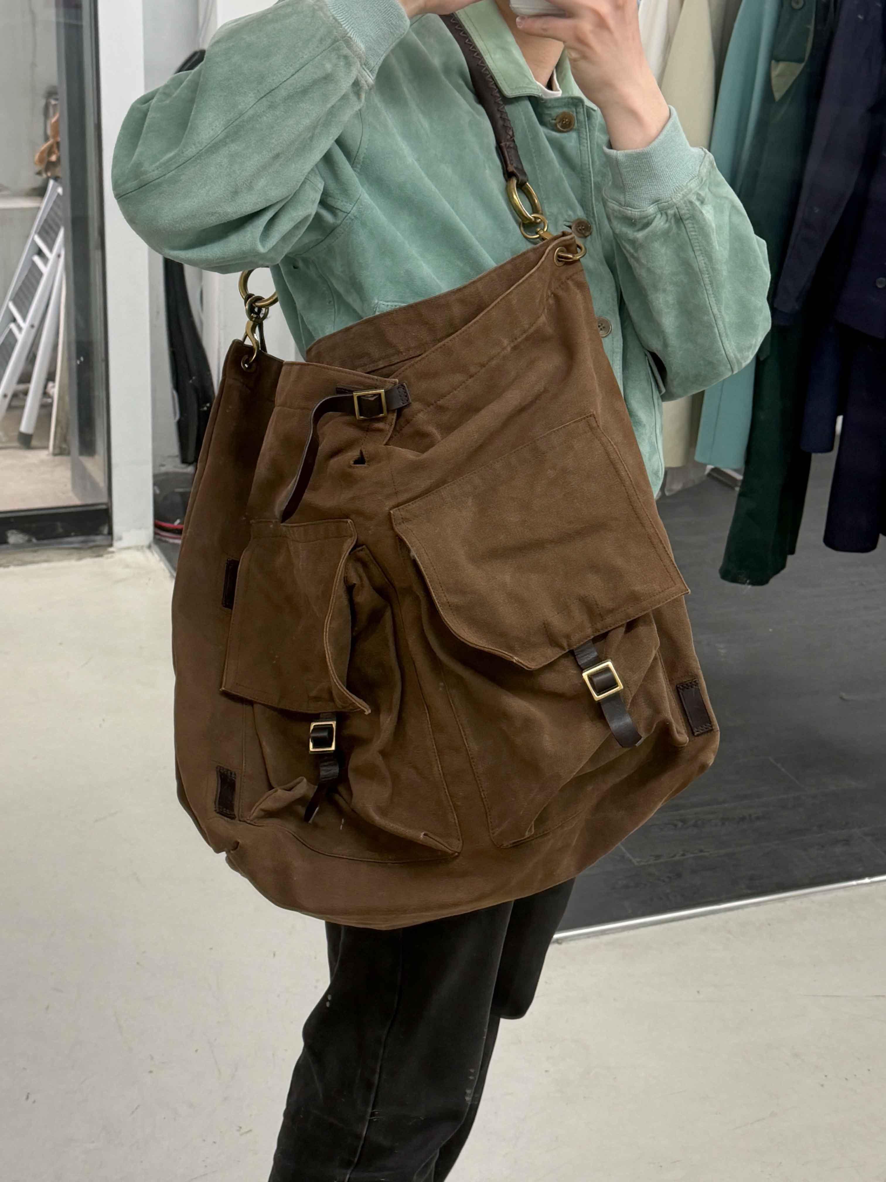 00s GUCCI big canvas tote bag 2