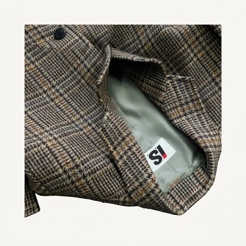 90s ISSEY MIYAKE IS houndstooth coat 1