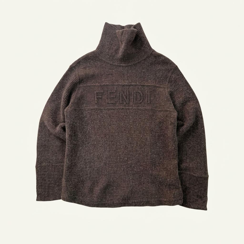 90s FENDI logo knit 1