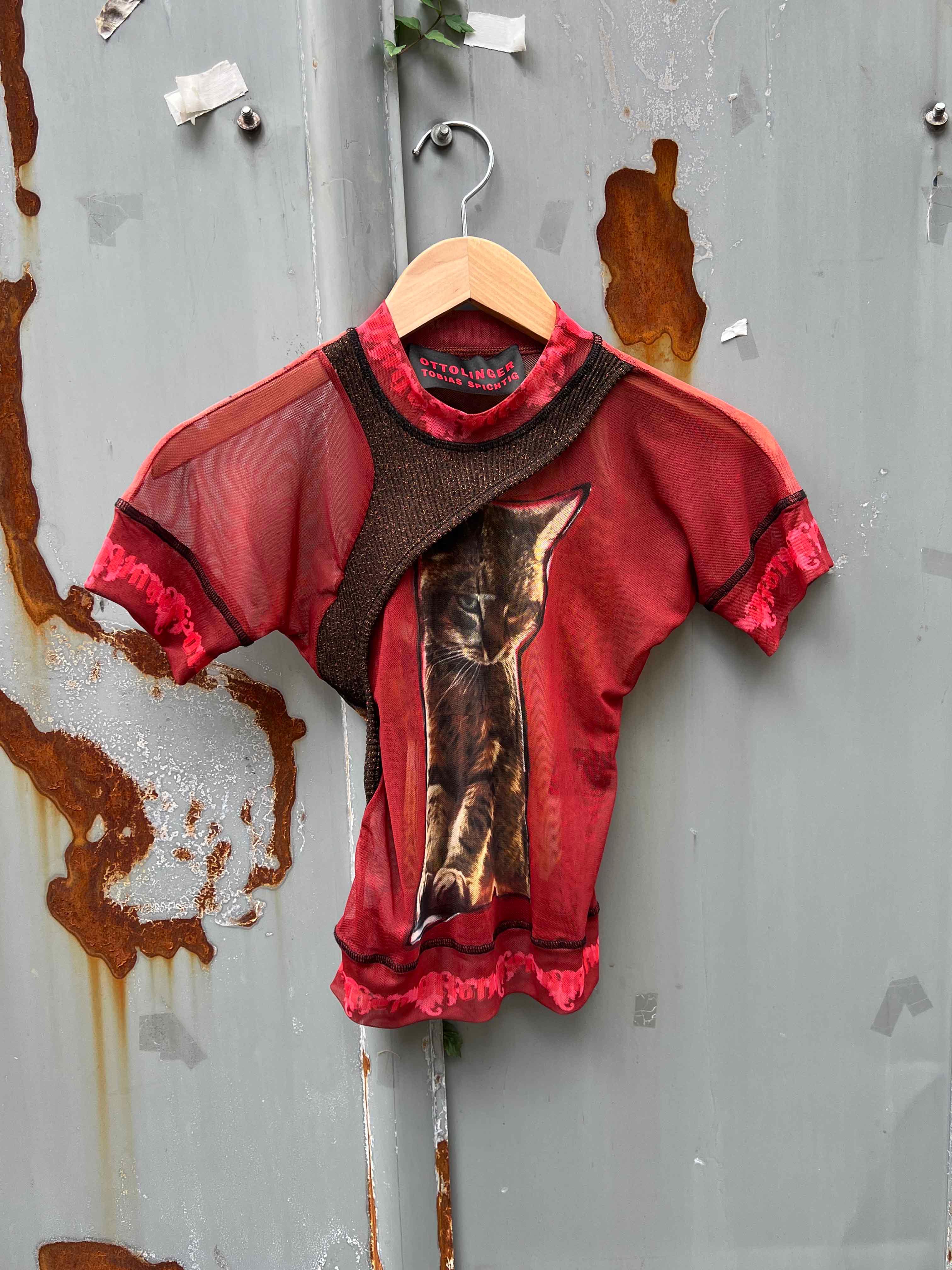 Ottolinge Mesh T-Shirt in Tobias Spichtig Red 2