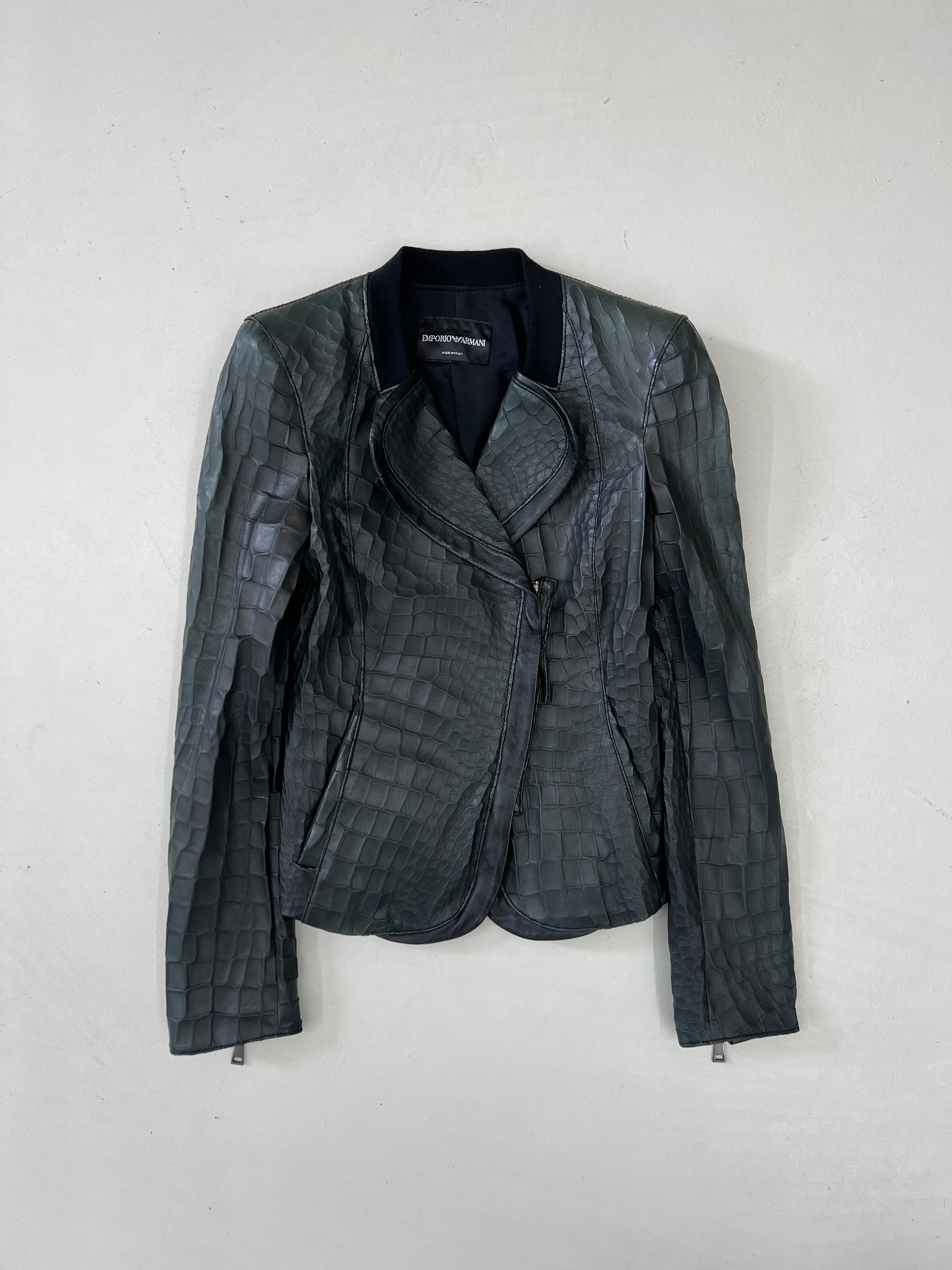 2010 EMPORIO ARMANI lambskin rider jacket 2