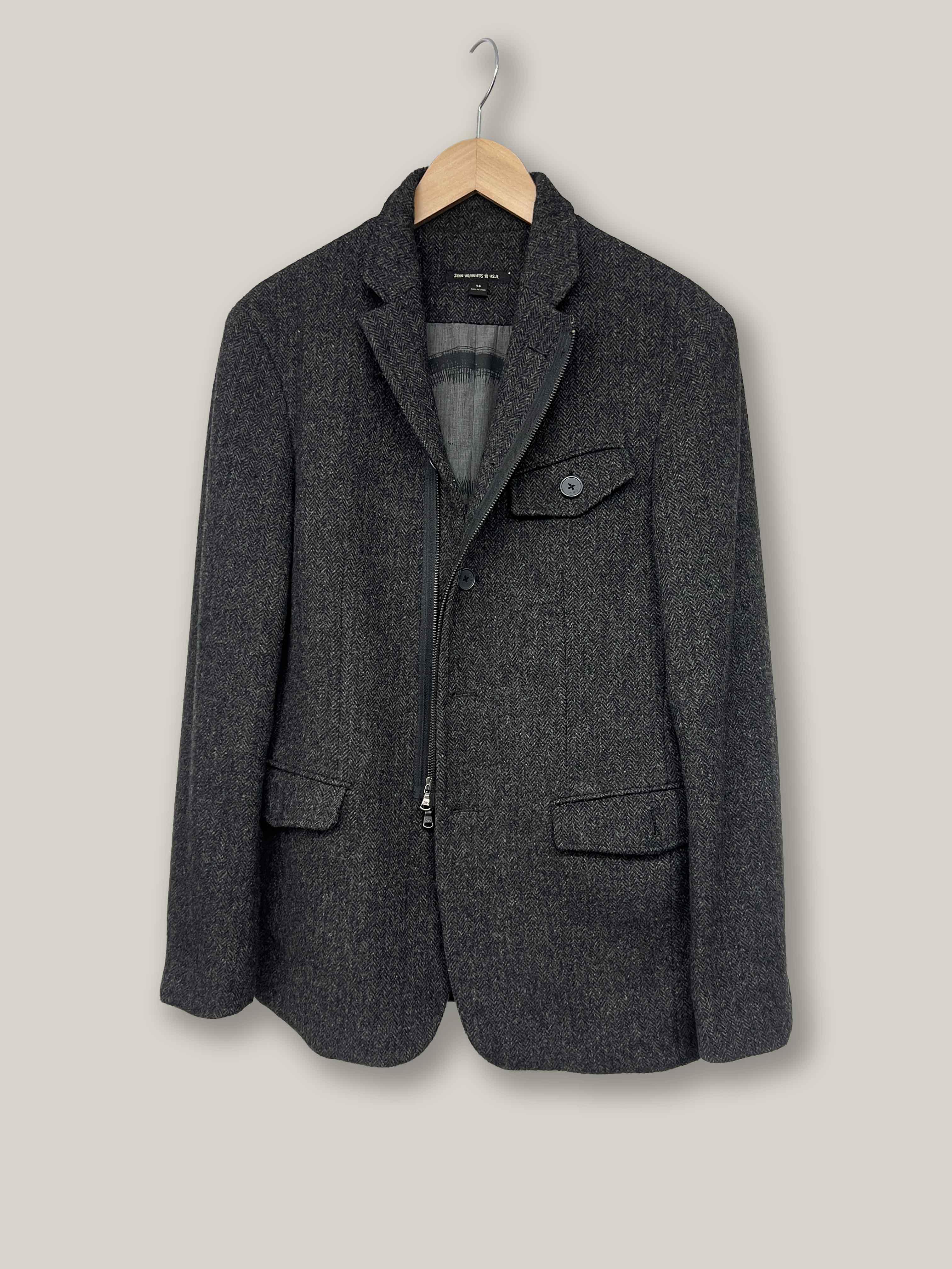 John varvatos 2-way herringbone jacket 2