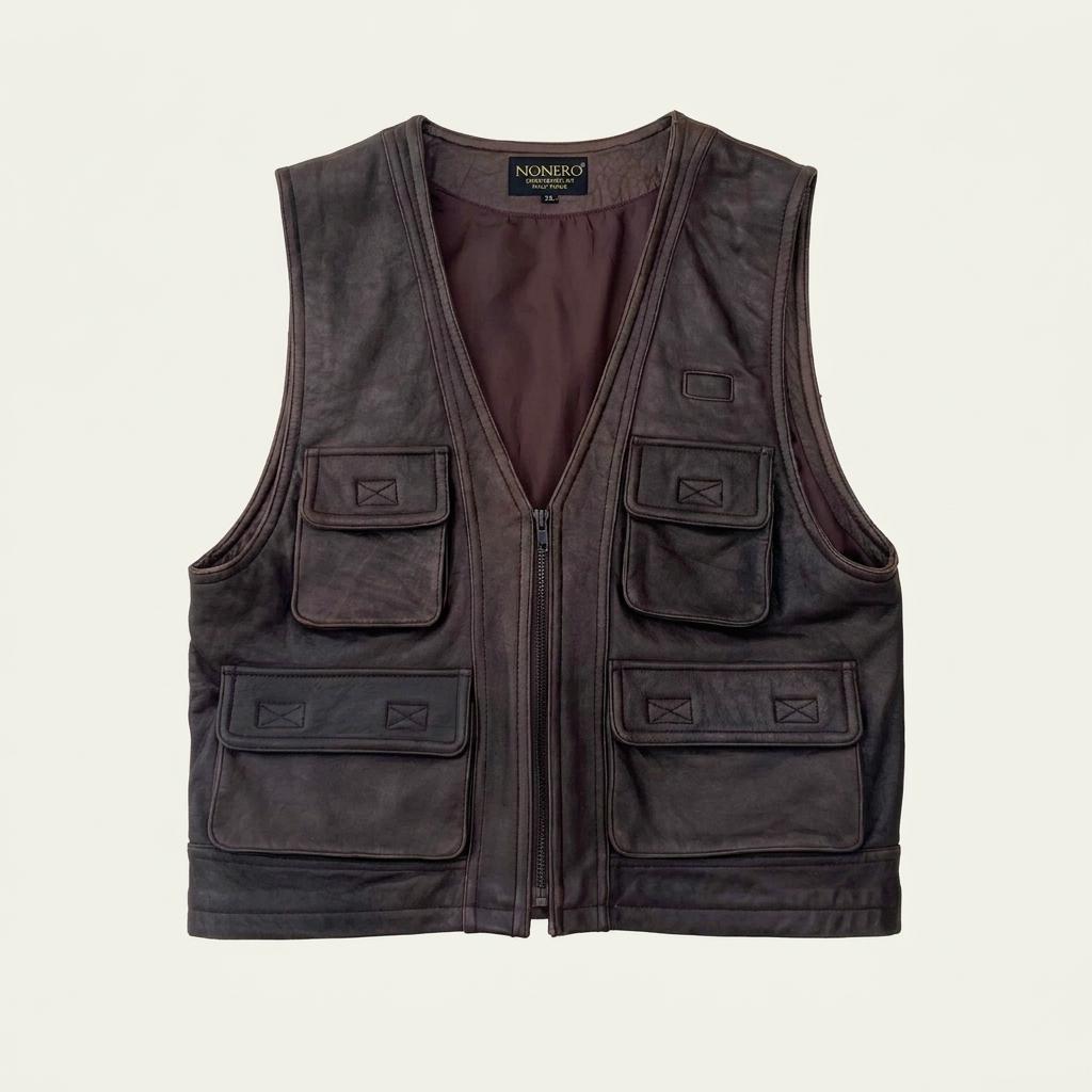 NONERO leather vest 1