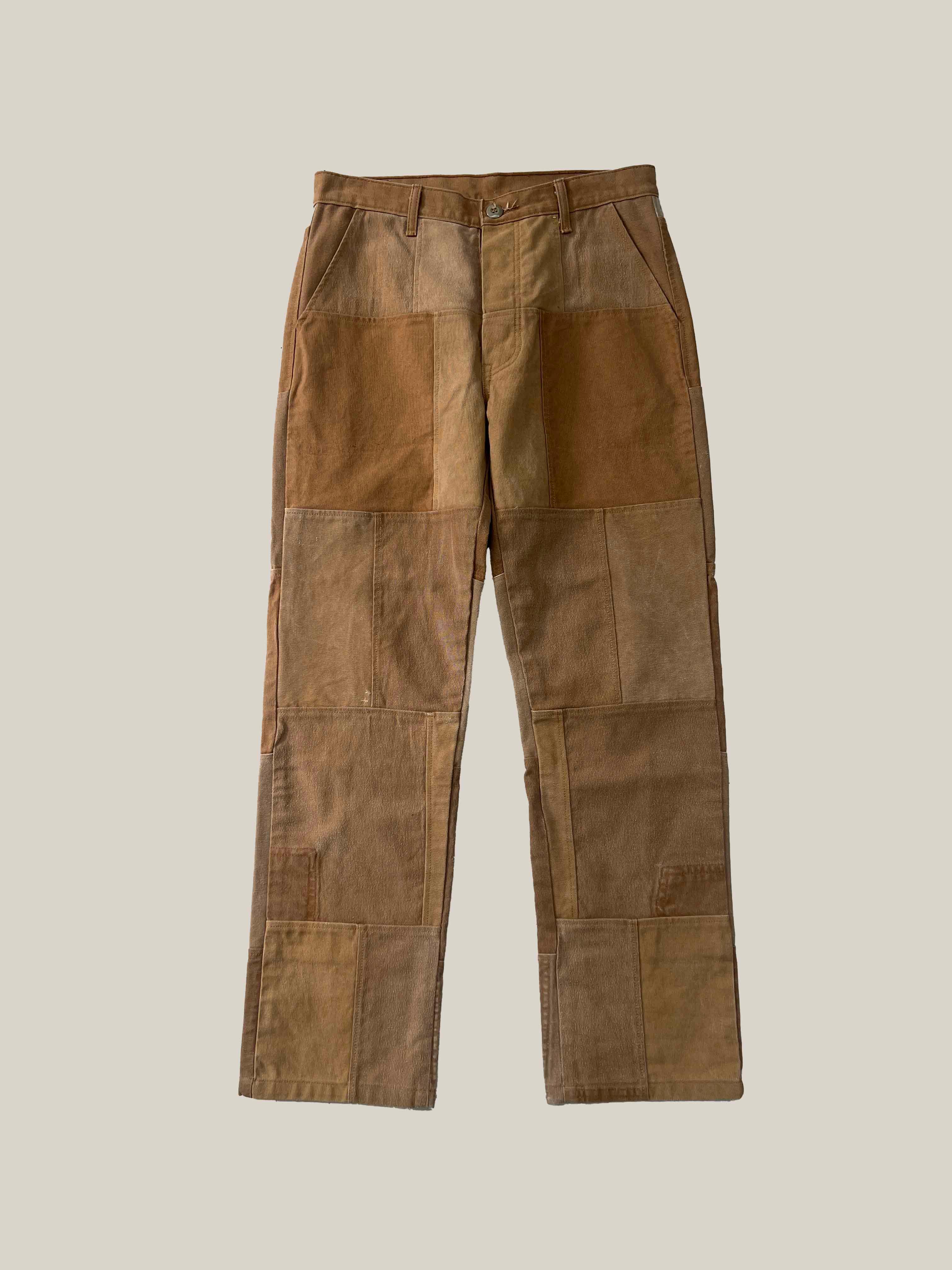 vintage heavy cotton patchwork pants 2