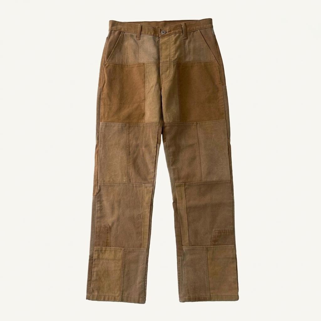 vintage heavy cotton patchwork pants 1