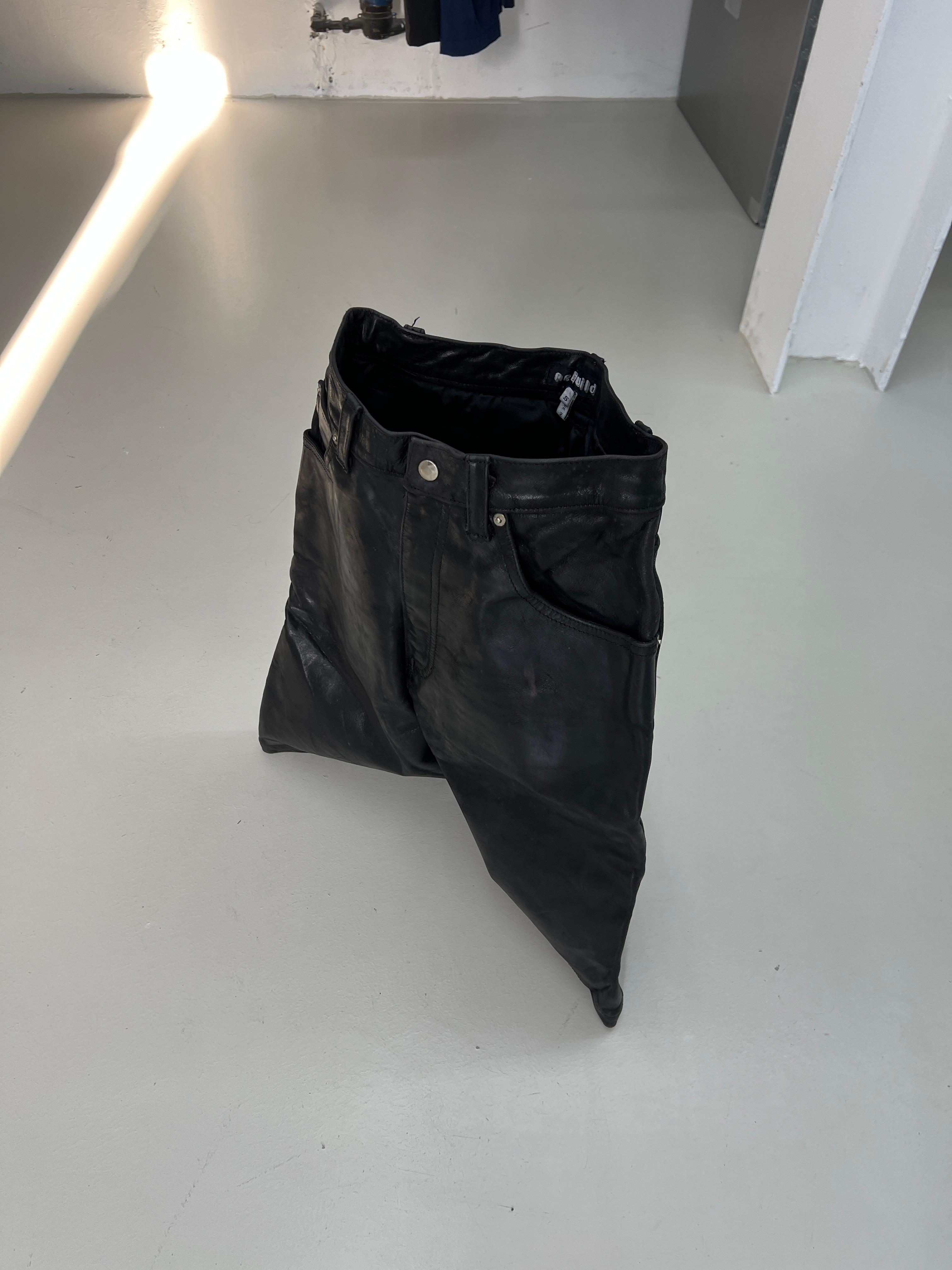 vintage "Rebuild" leather shorts 2