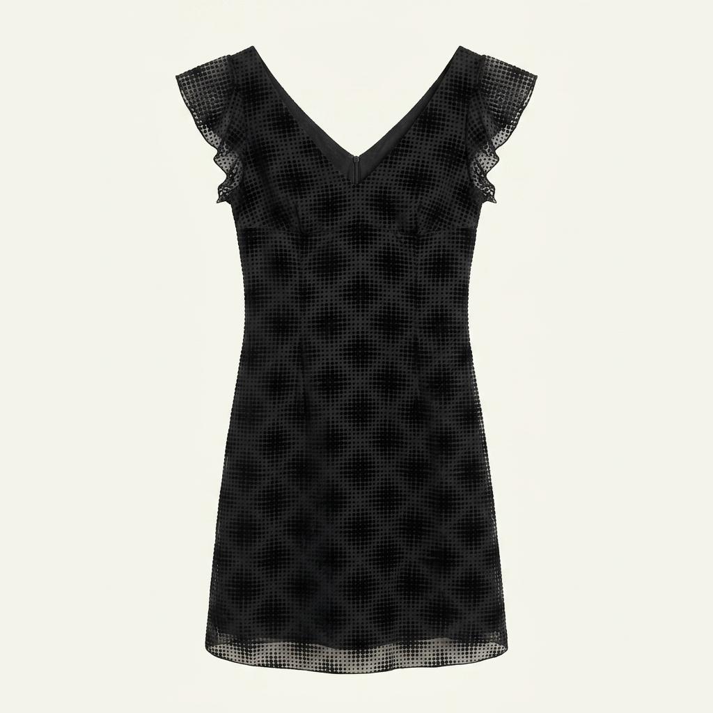 vintage black sleeveless dress 1