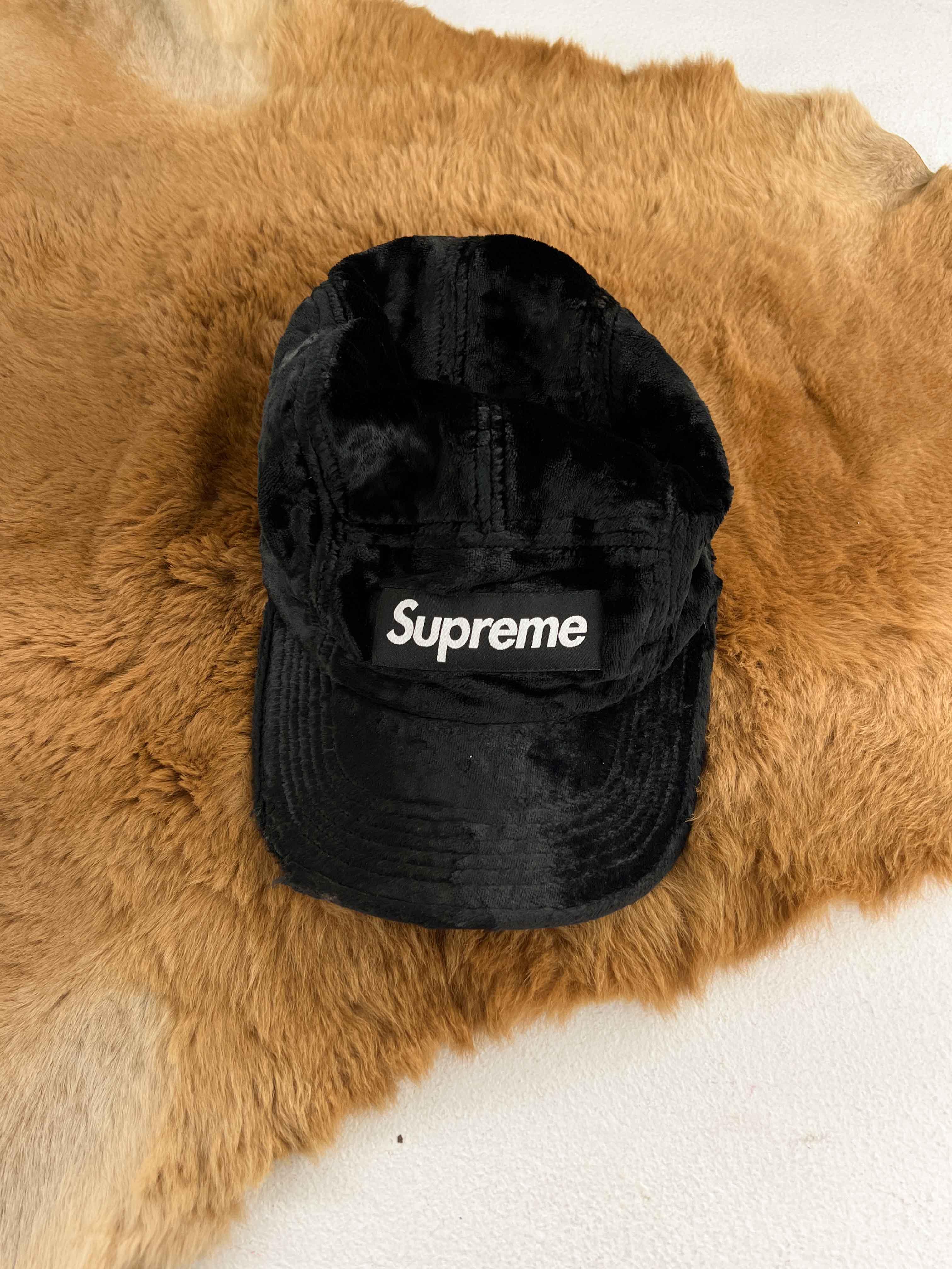 SUPREME velvet camp cap 2