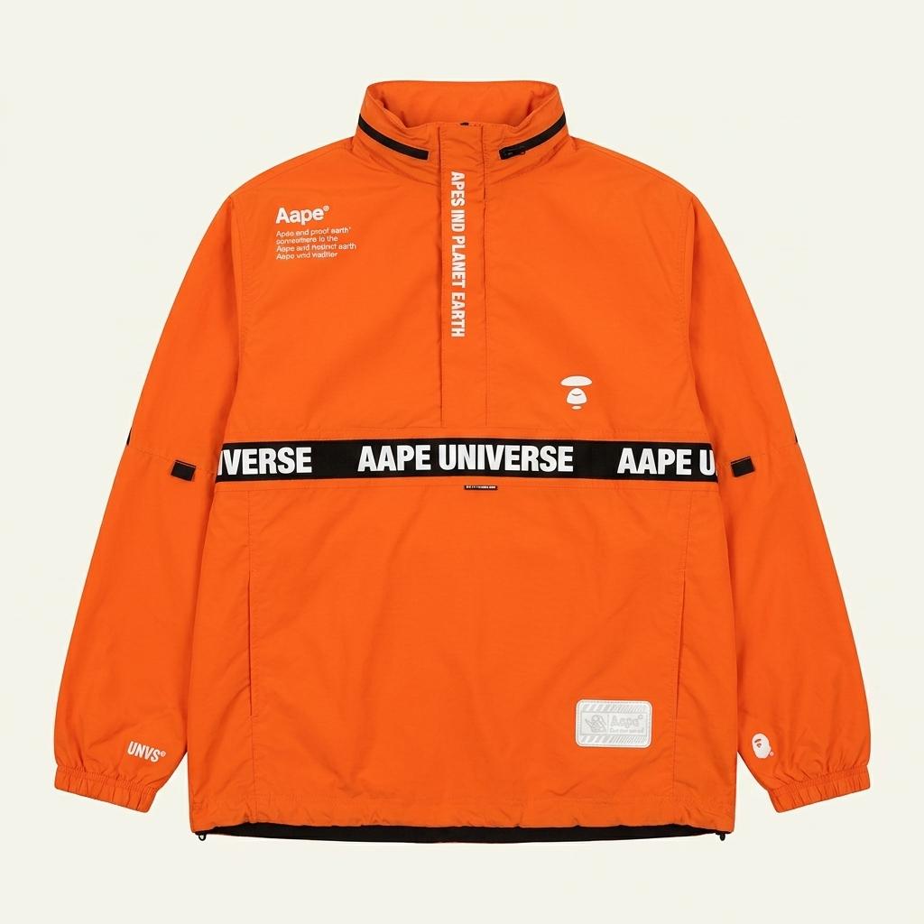 XXL Aape 에이프유니버스 오렌지 아노락 (내장후드) 1