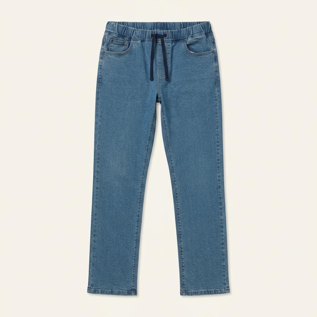 K-JEANS 밴딩 스판 데님 팬츠 중청 1
