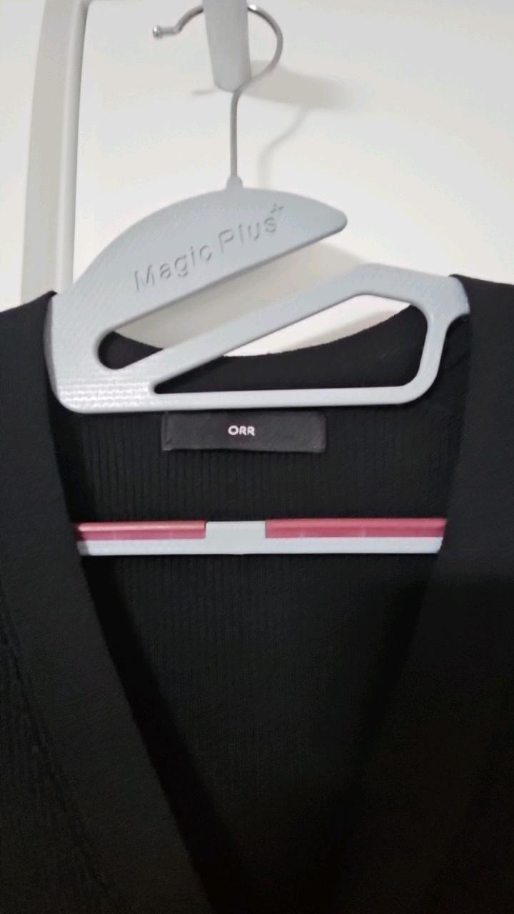 오르(ORR) 슬림핏 브이넥 골지 가디건 블랙 4