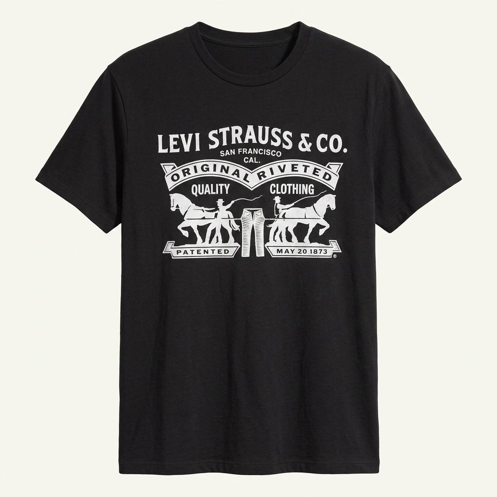 #LEVI STRAUSS & CO 리바이스 코튼 100% 프린팅 티셔츠 (4968) 1