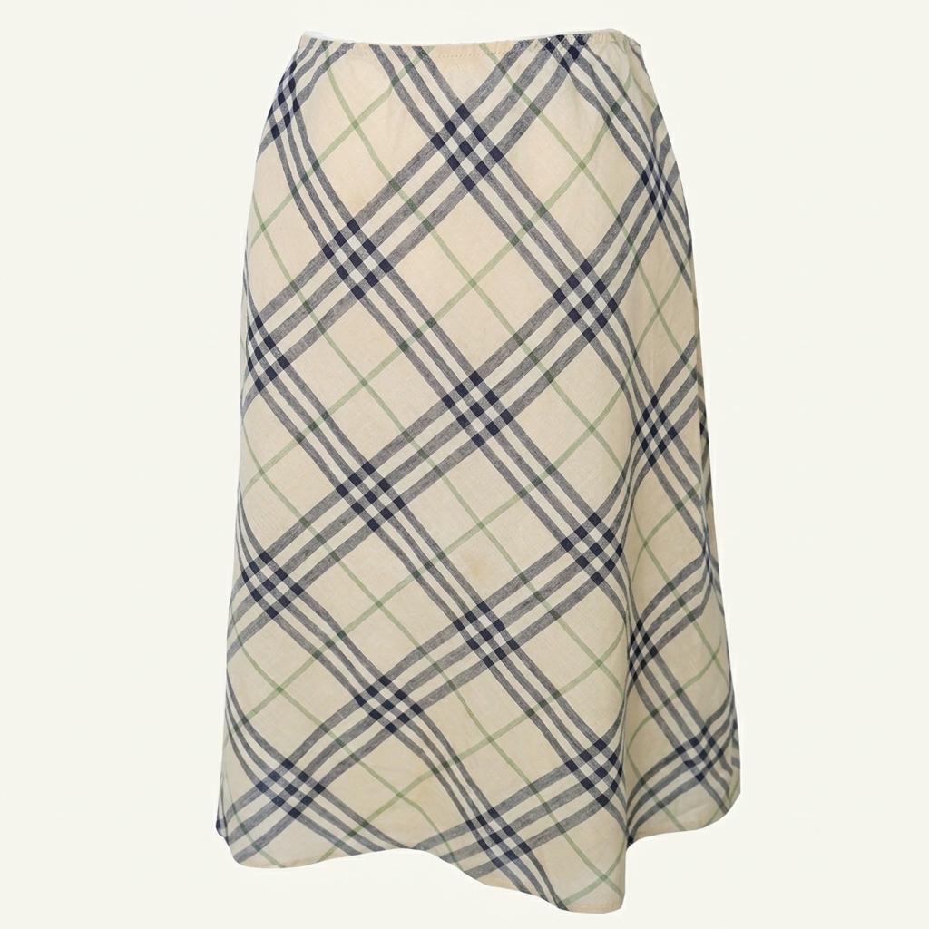 (70%세일) #BURBERRY LONDON 버버리 린넨 혼방 체크 스커트 (4920) 1