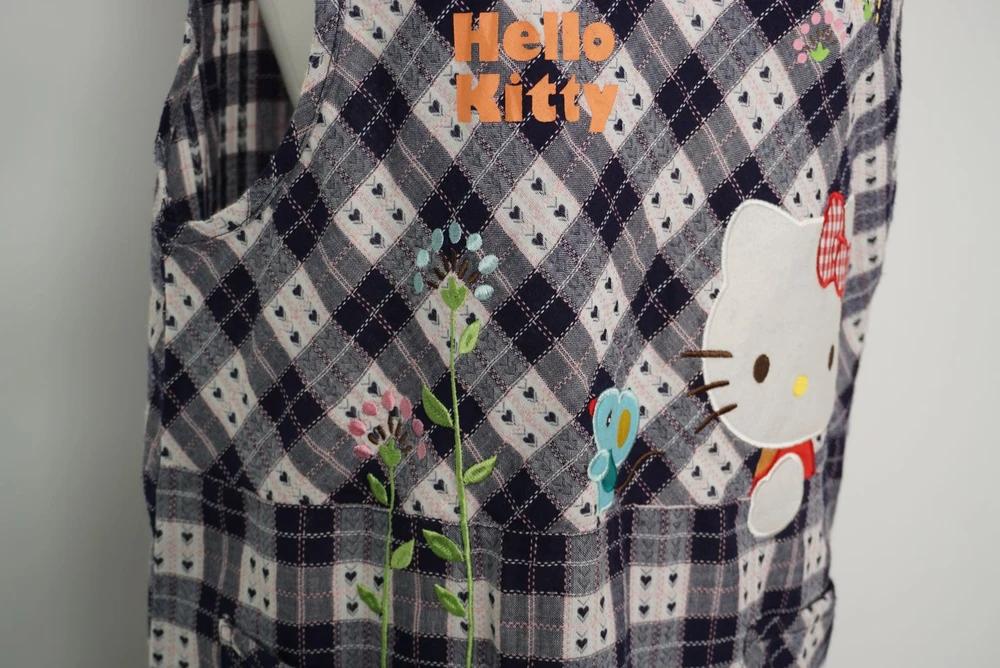 (70%세일) #HELLO KITTY 헬로 키티 폴리 혼방 체크 앞치마 (4544) 6