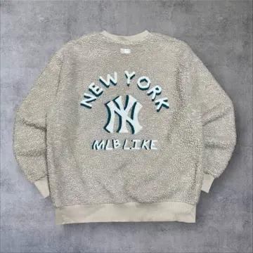 MLB 뉴욕양키스 빅로고 아이보리 플리스 맨투맨 2